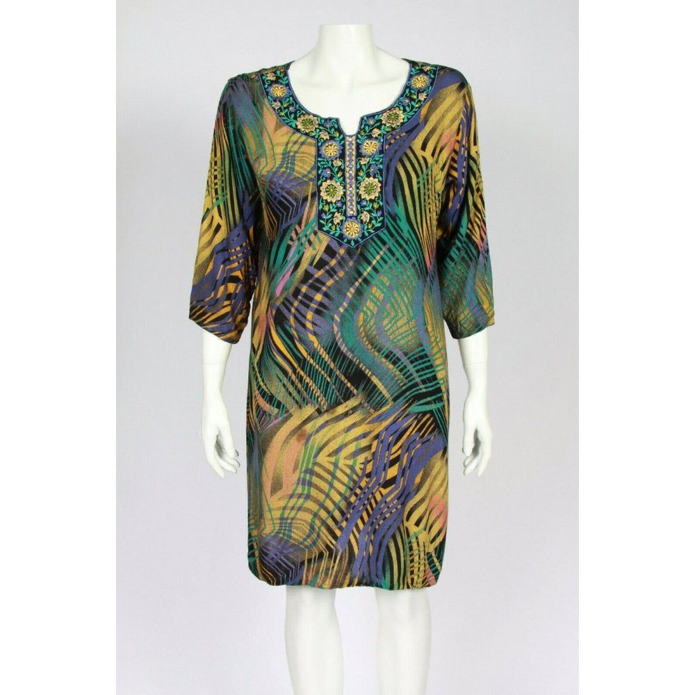 Parshwa Art Boho Hippy Dress Embroidered Light Weight for Summer Festival M 7173